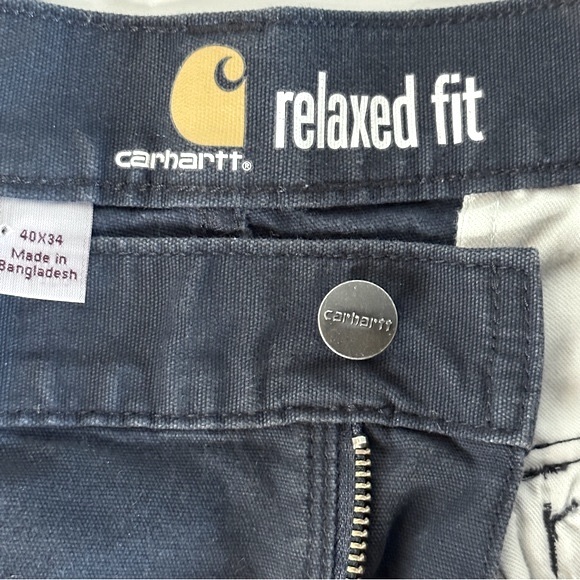 Carhartt Cargo Pants 40x34 Relaxed Fit Navy - Picture 2 of 6